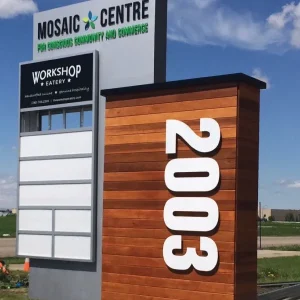 mall monument sign