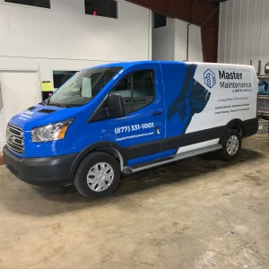 work van wrapped with full colour company graphics
